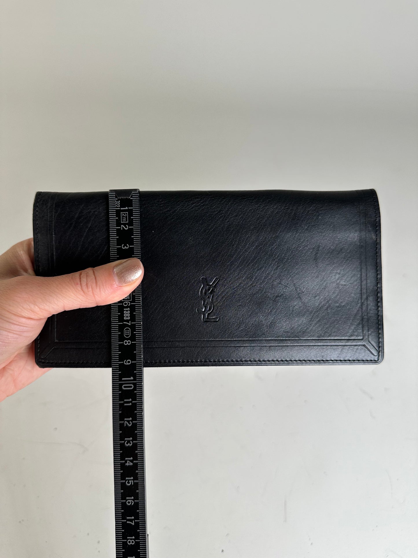 Vintage Yves Saint Laurent Leather Wallet Black