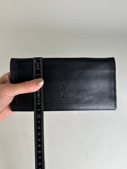 Vintage Yves Saint Laurent Leather Wallet Black