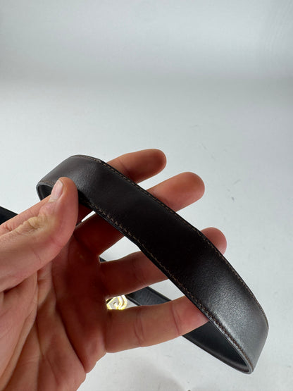 Vintage Gucci Leather Belt Brown