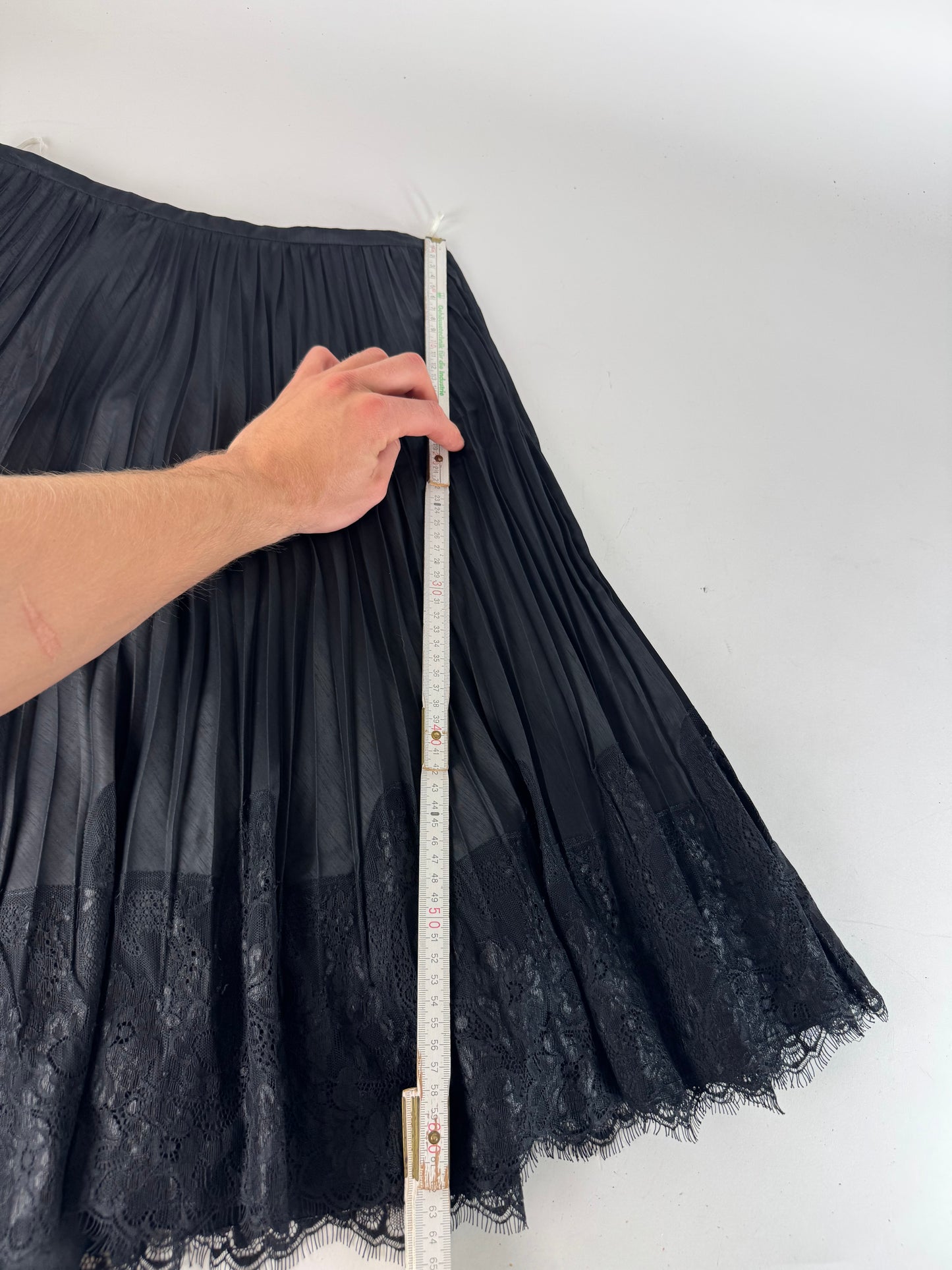 Vintage Courreges Viscose Skirt Black M