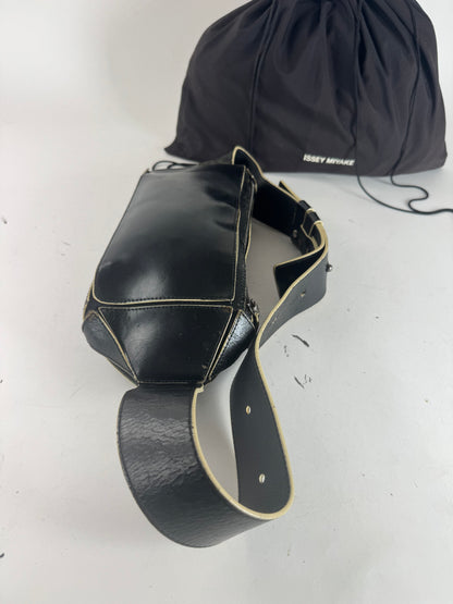 Vintage Issey Miyake Leather Belt Bag Black