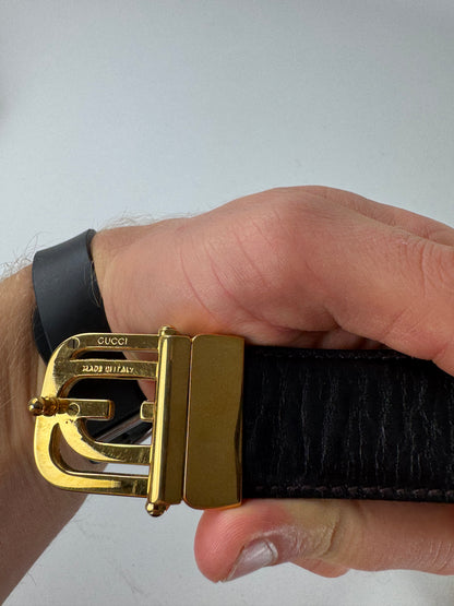 Vintage Gucci Leather Belt Brown