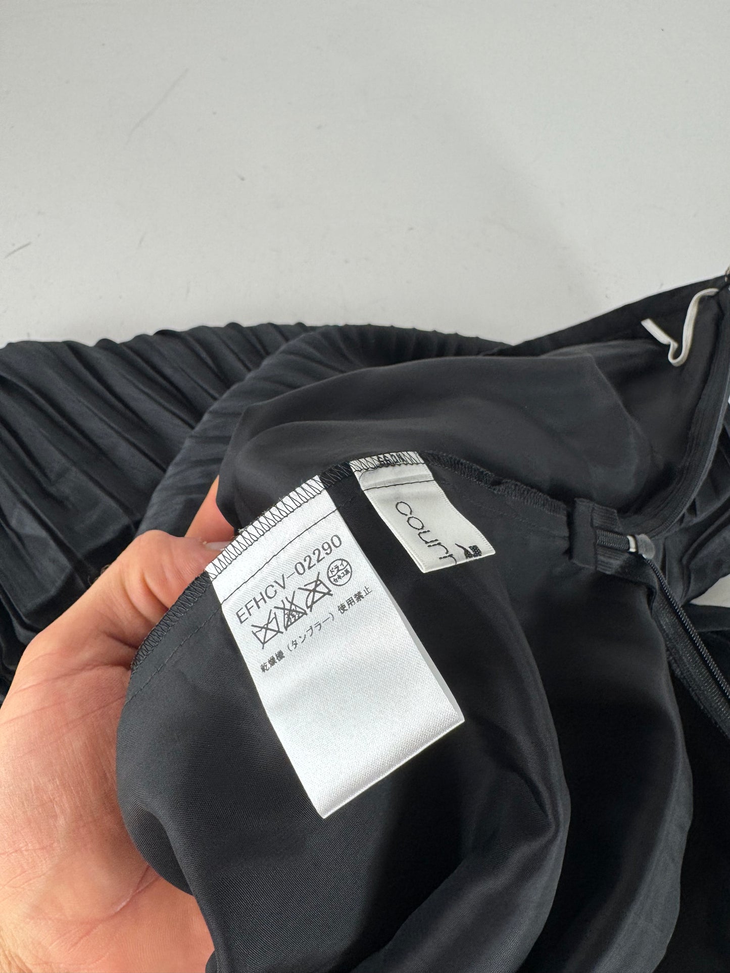 Vintage Courreges Viscose Skirt Black M