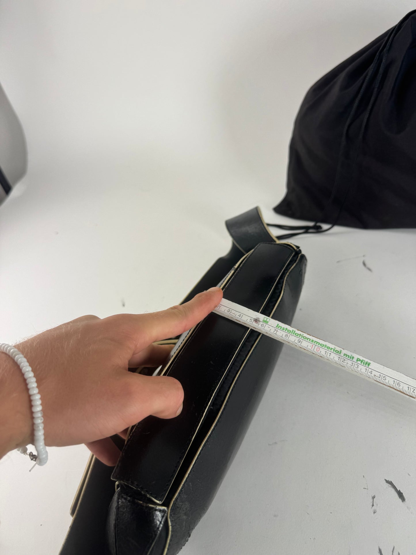 Vintage Issey Miyake Leather Belt Bag Black