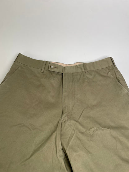 Vintage Dior Cotton Trousers Olive Green M