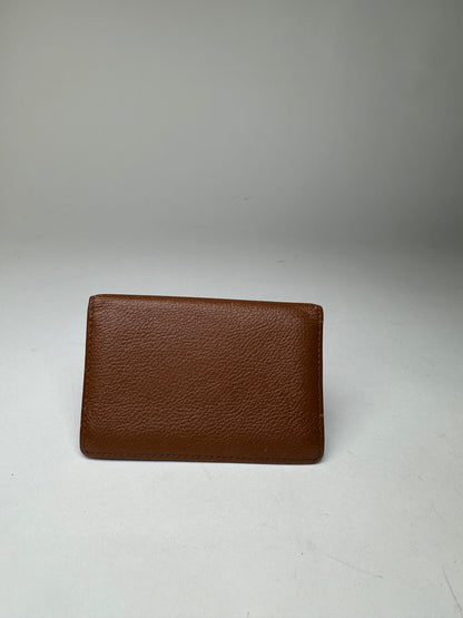 Vintage Yves Saint Laurent Bifold Cardholder Leather Tan