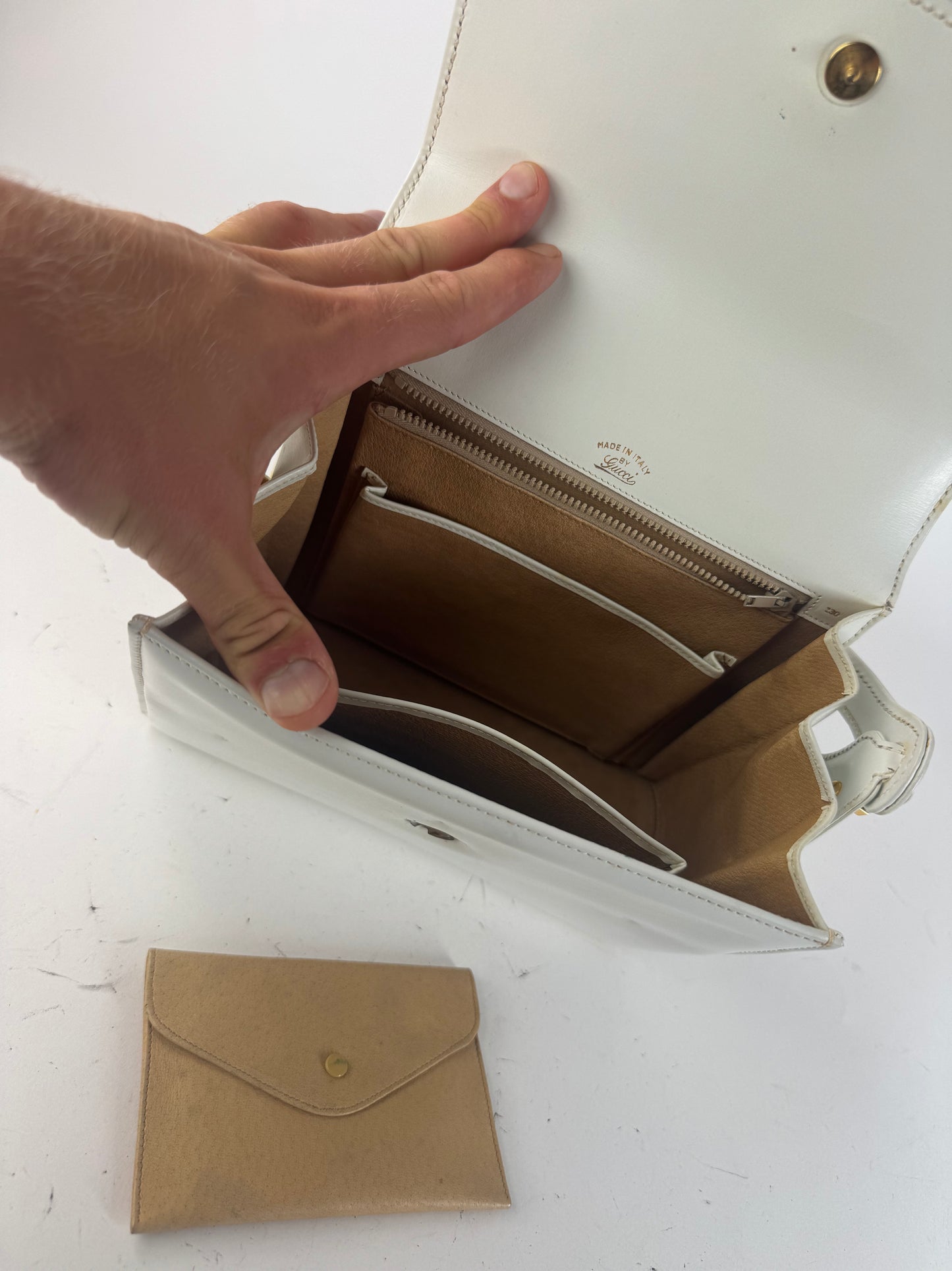 Sac en cuir Gucci vintage blanc