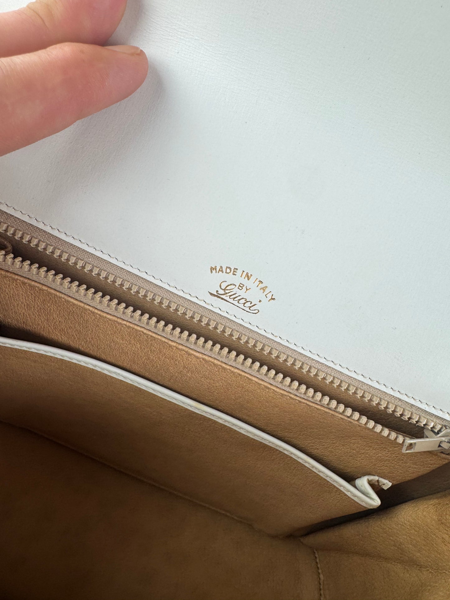 Sac en cuir Gucci vintage blanc