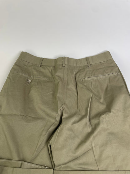 Vintage Dior Cotton Trousers Olive Green M
