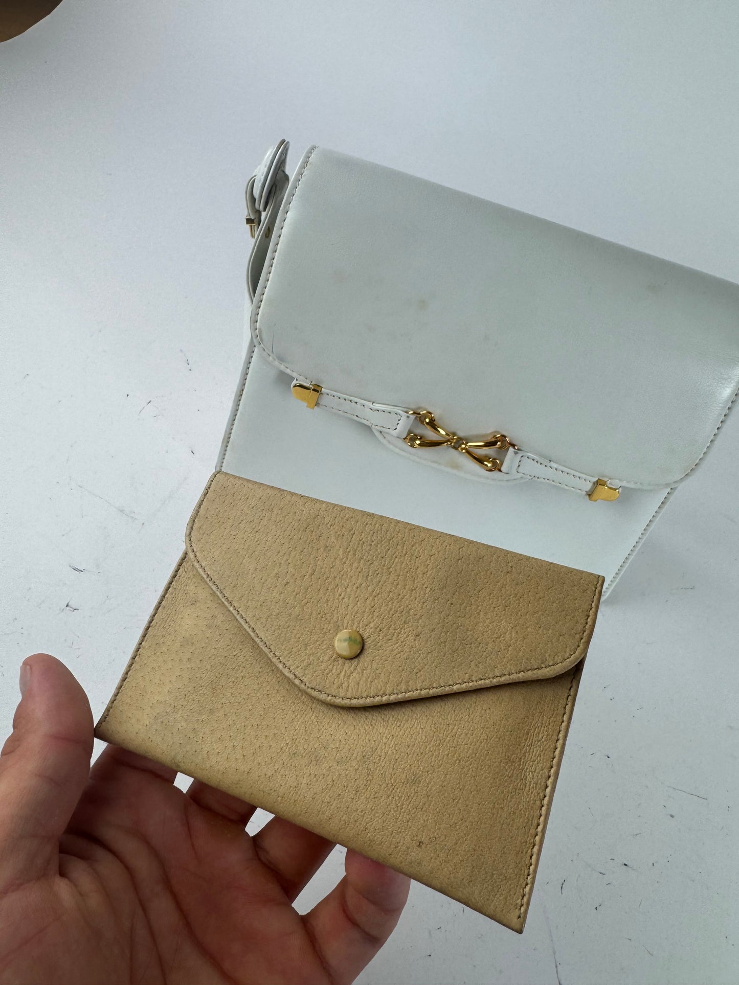 Sac en cuir Gucci vintage blanc