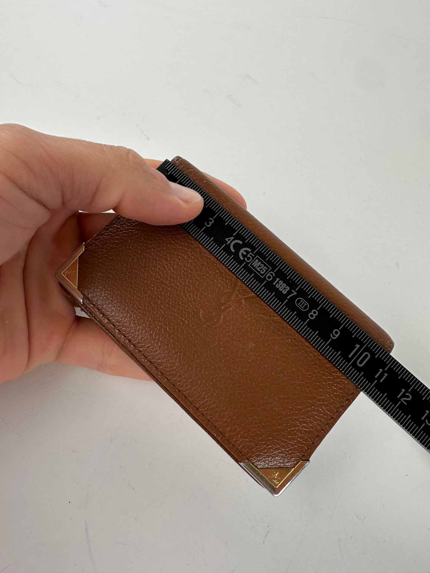 Vintage Yves Saint Laurent Bifold Cardholder Leather Tan