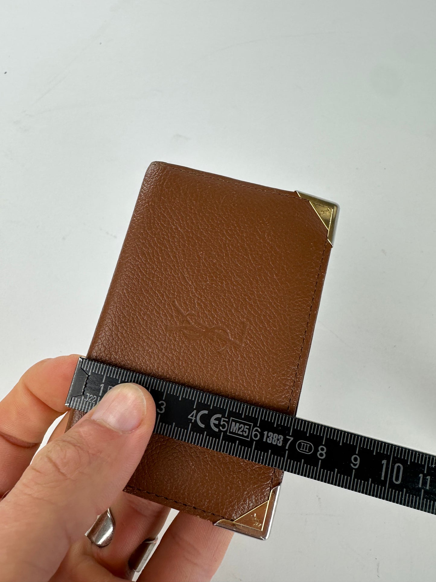 Vintage Yves Saint Laurent Bifold Cardholder Leather Tan