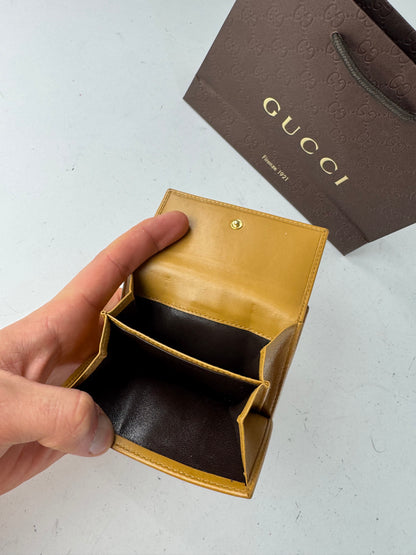 Vintage Gucci Suede Leather Jackie Wallet Pink Brown