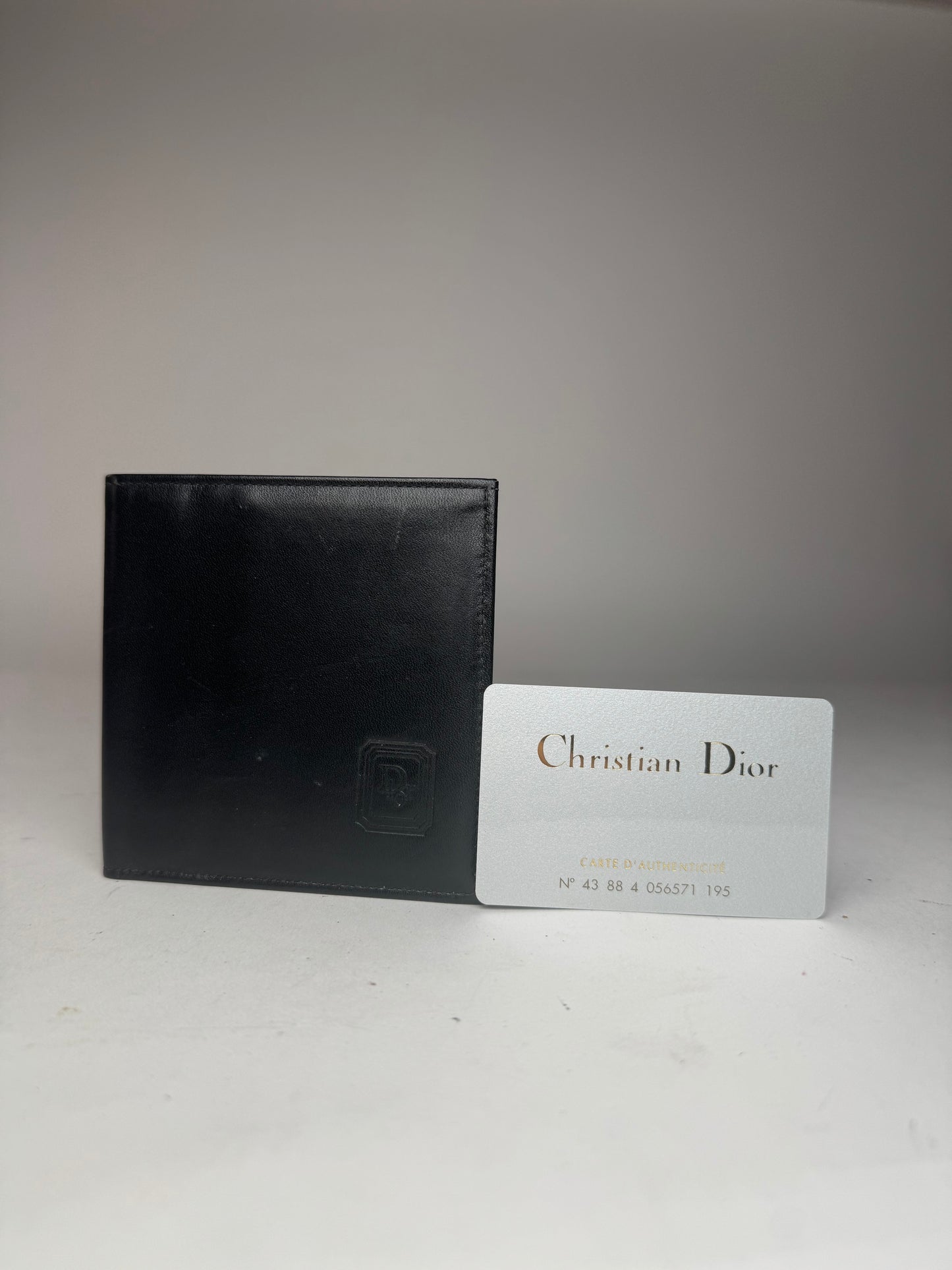 Vintage Dior Flapable Leather Wallet Black