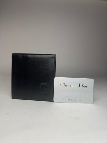 Vintage Dior Flapable Leather Wallet Black