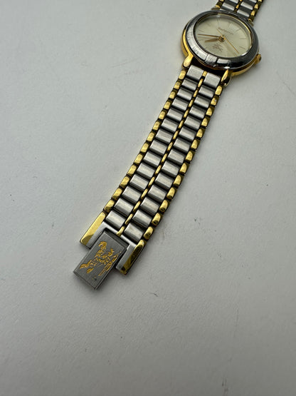 Vintage Burberry Watch Two-Tone Steel Cream