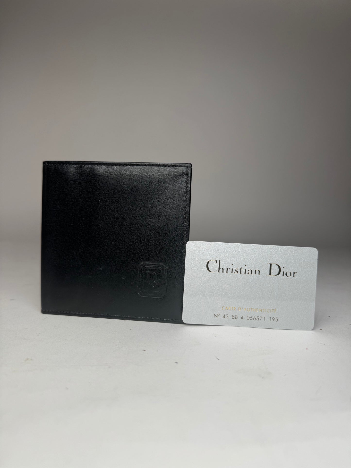 Vintage Dior Flapable Leather Wallet Black