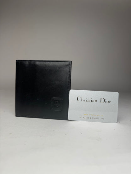 Vintage Dior Flapable Leather Wallet Black