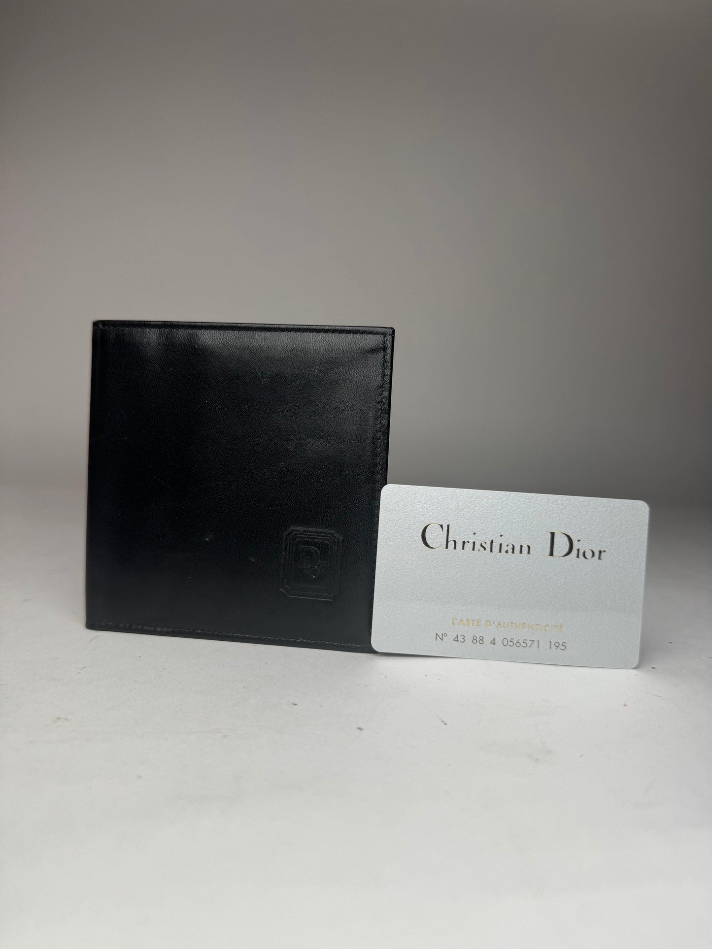 Vintage Dior Flapable Leather Wallet Black