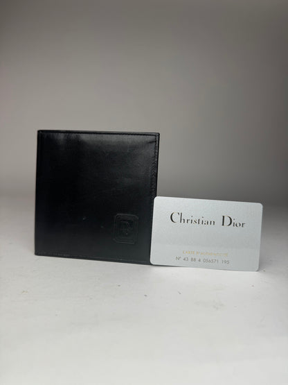Vintage Dior Flapable Leather Wallet Black