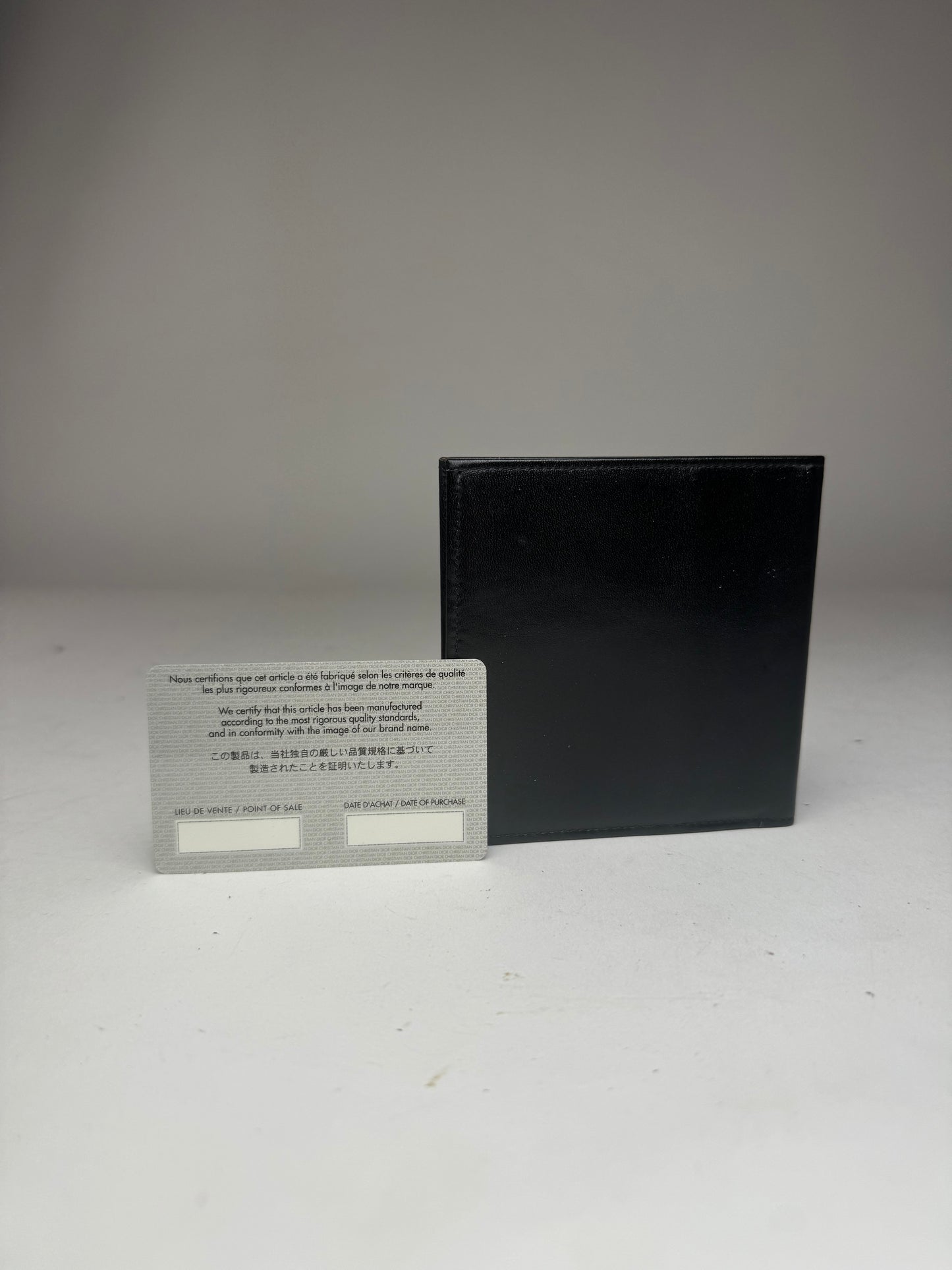 Vintage Dior Flapable Leather Wallet Black