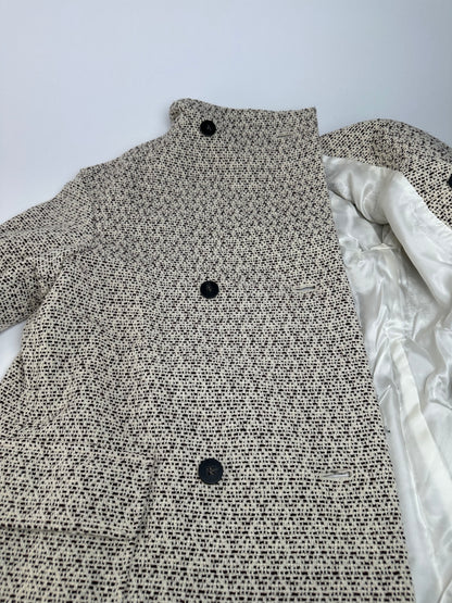 Vintage Issey Miyake Wool Coat Abstract White M