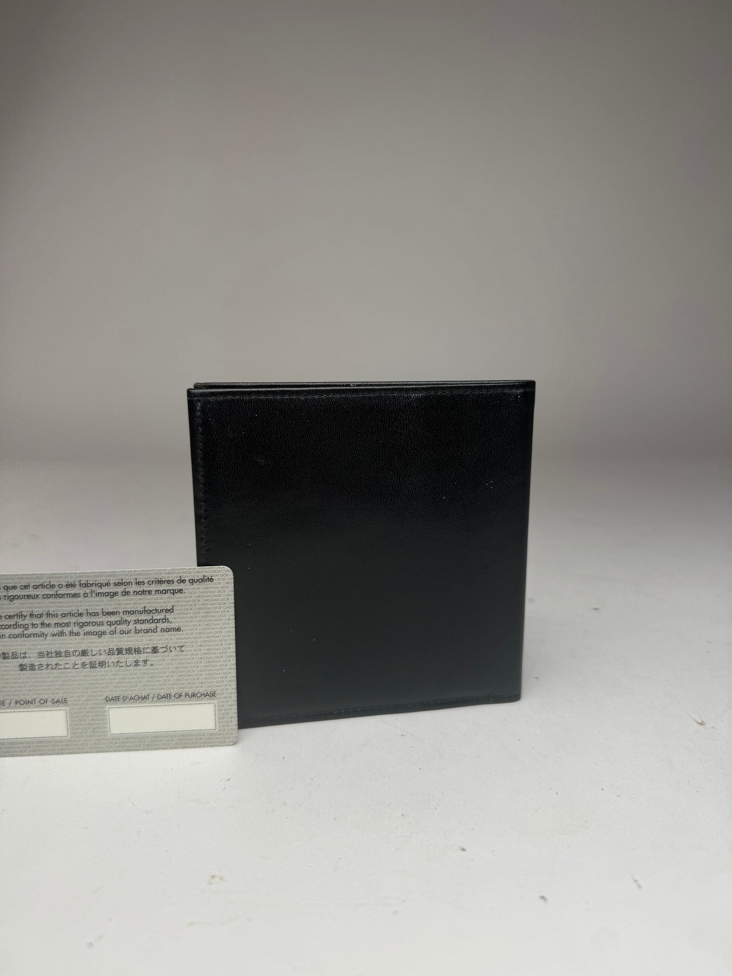 Vintage Dior Flapable Leather Wallet Black