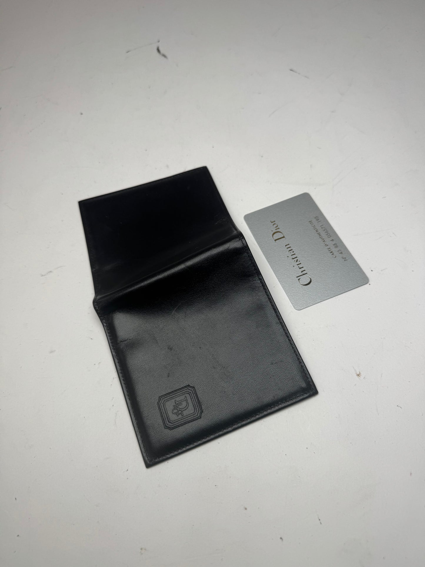 Vintage Dior Flapable Leather Wallet Black