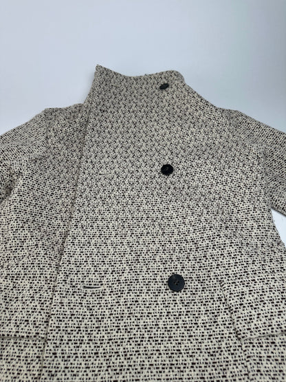 Vintage Issey Miyake Wool Coat Abstract White M