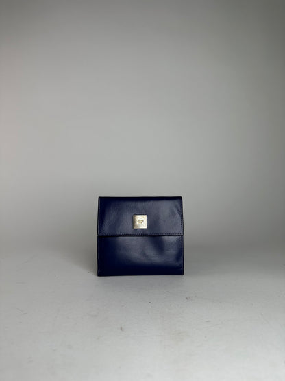 Vintage Celine Paris Leather Wallet Blue