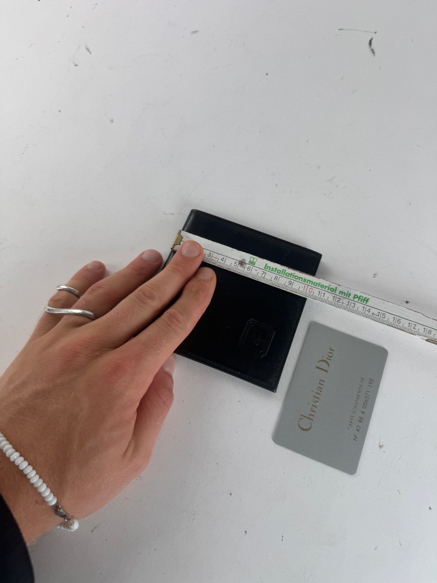 Vintage Dior Flapable Leather Wallet Black