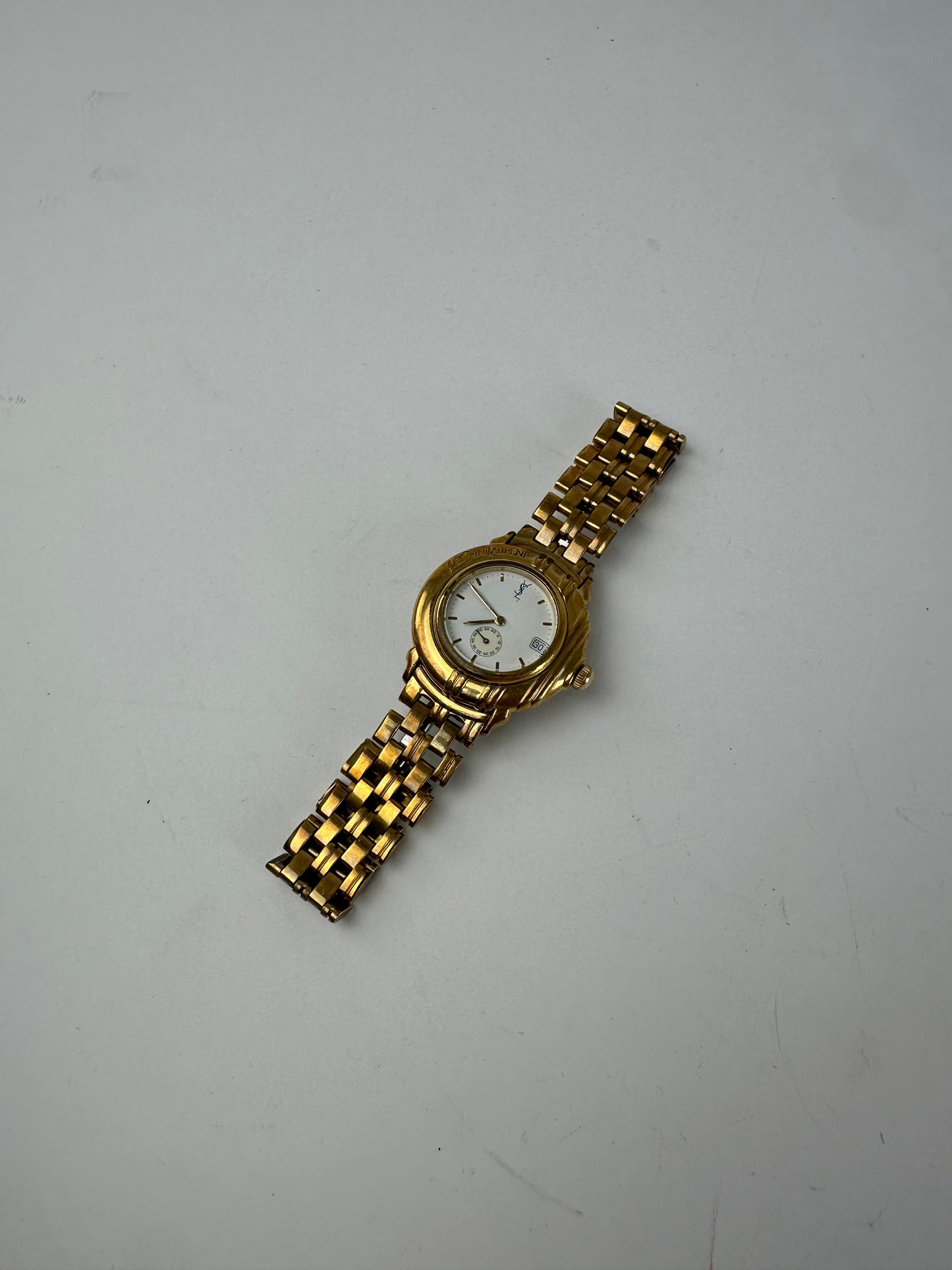 Vintage Yves Saint Laurent Gold-Tone Ladies Watch