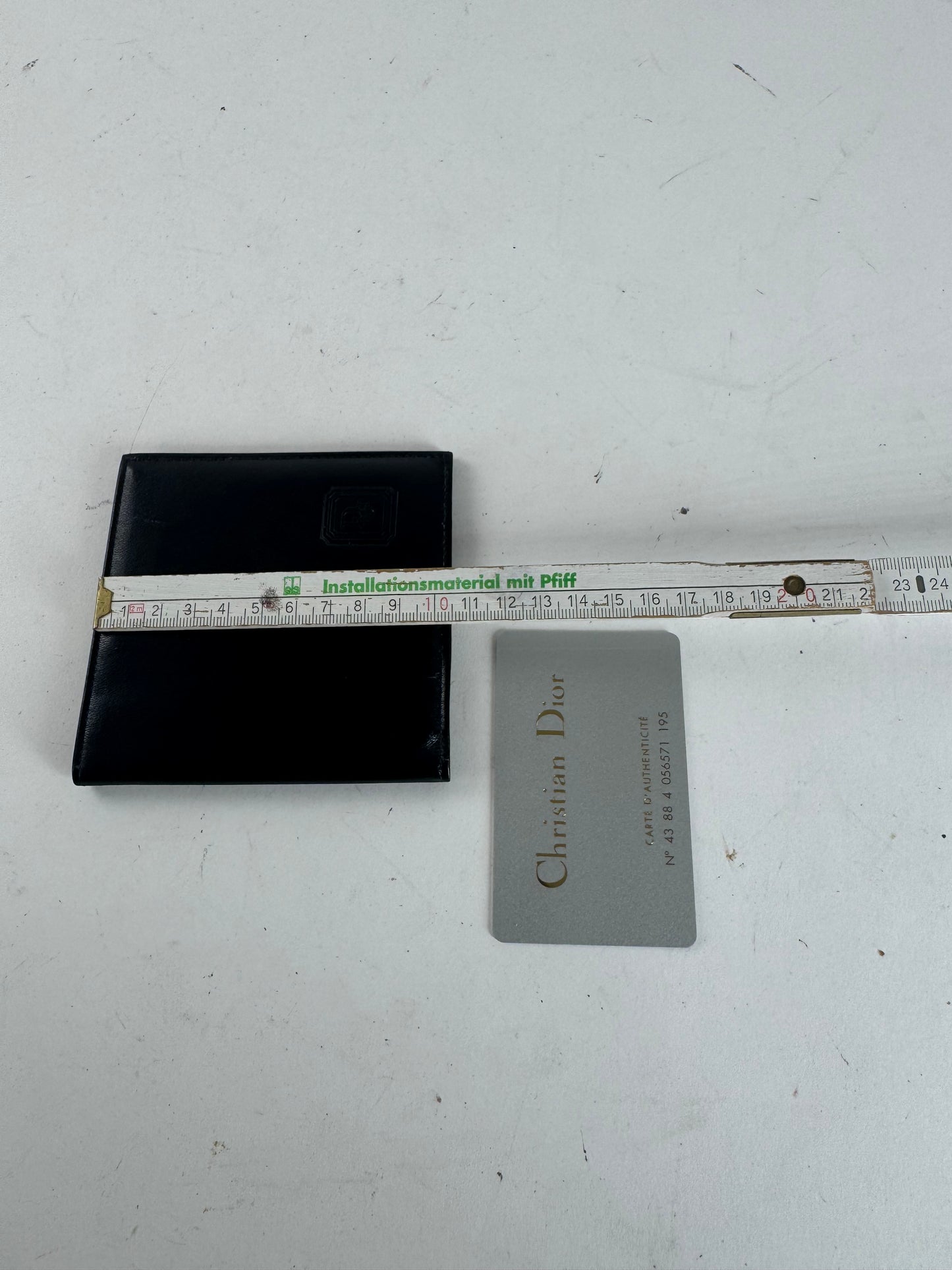 Vintage Dior Flapable Leather Wallet Black