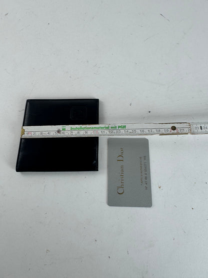 Vintage Dior Flapable Leather Wallet Black