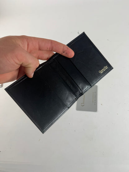 Vintage Dior Flapable Leather Wallet Black