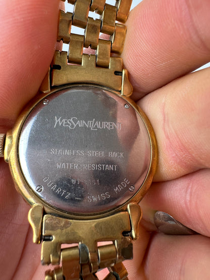 Vintage Yves Saint Laurent Gold-Tone Ladies Watch