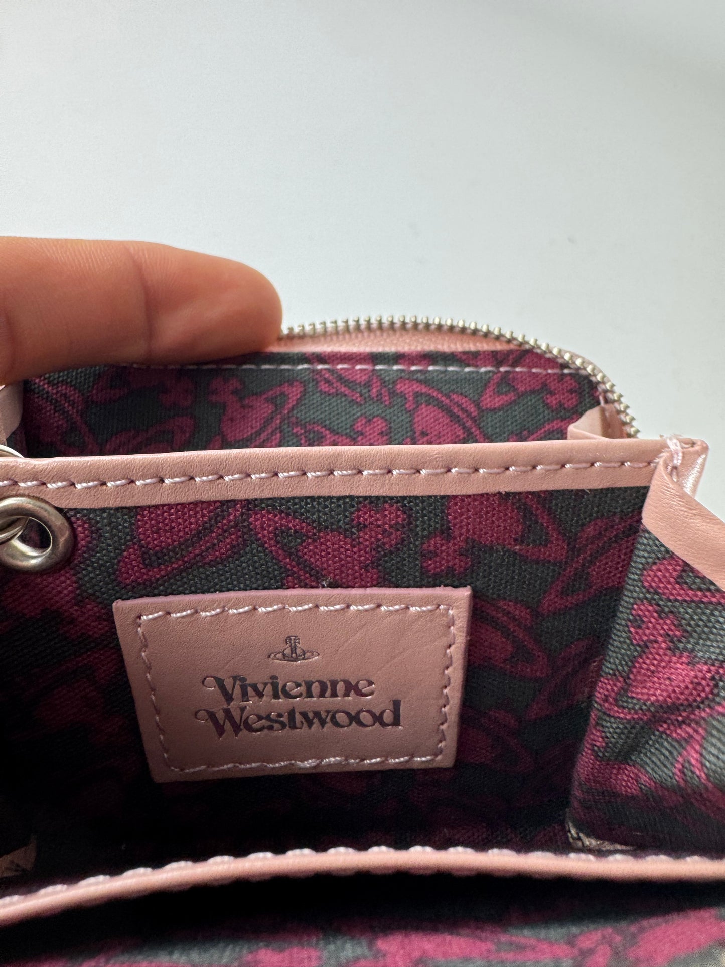 Vintage Vivienne Westwood Leather Card Holder Pink