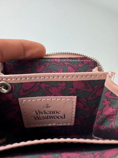 Vintage Vivienne Westwood Leather Card Holder Pink