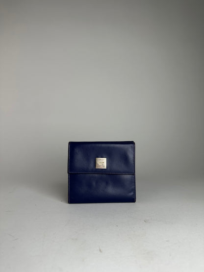 Vintage Celine Paris Leather Wallet Blue