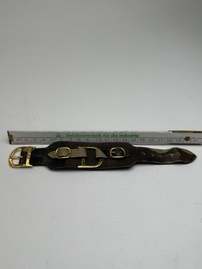 Vintage Dior Leather bracelet Black red