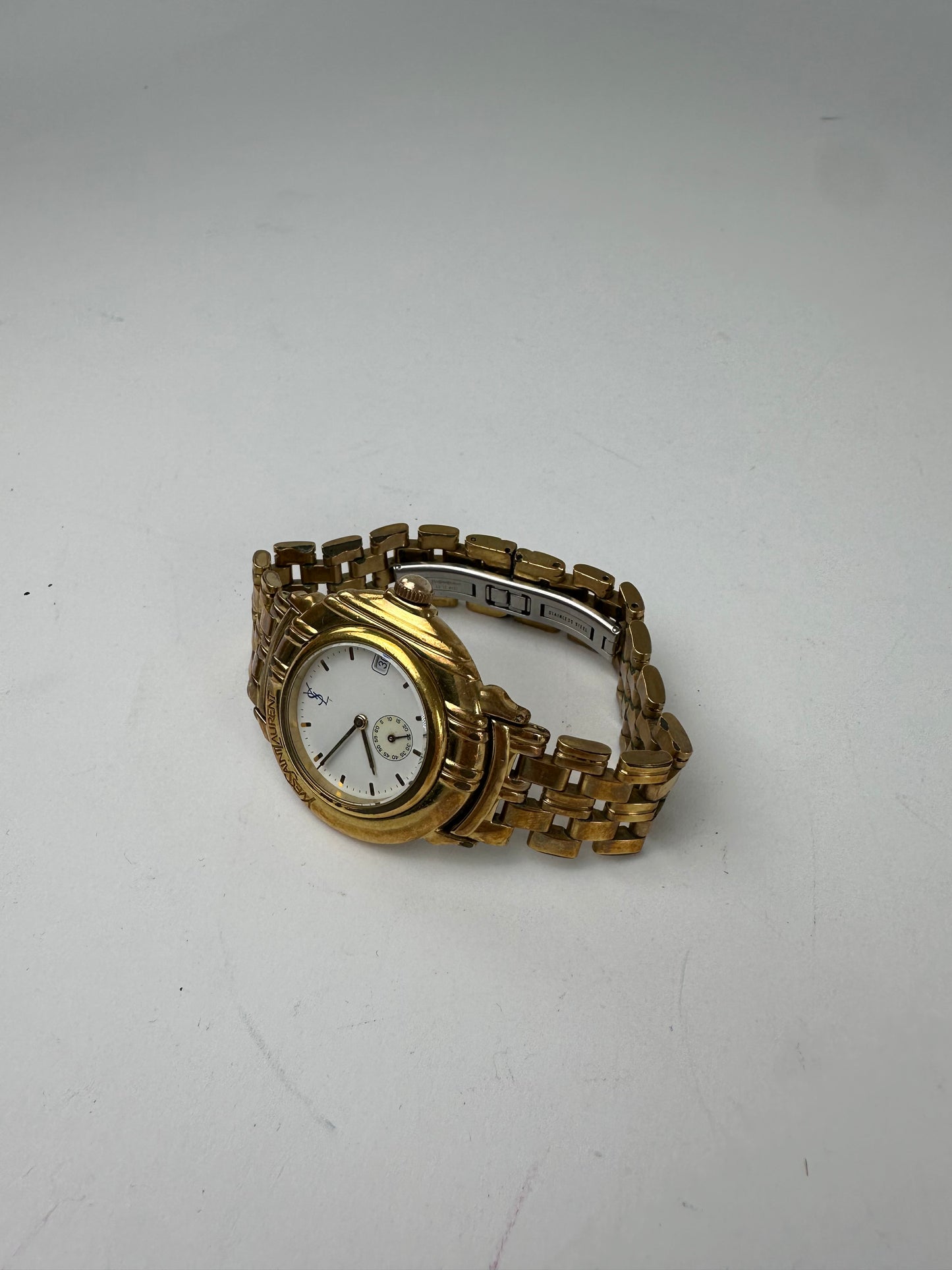 Vintage Yves Saint Laurent Gold-Tone Ladies Watch