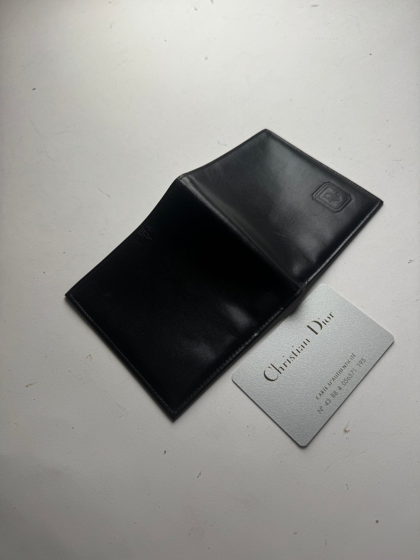 Vintage Dior Flapable Leather Wallet Black