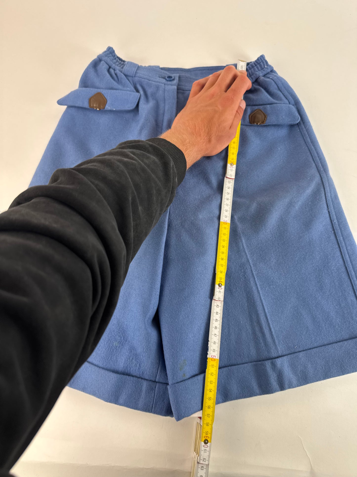 Vintage Dior Wool Shorts M Blue