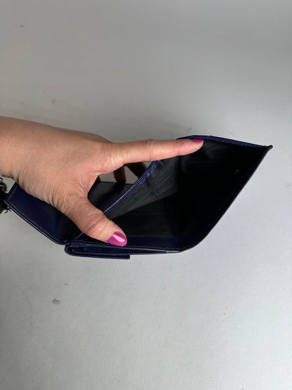 Vintage Celine Paris Leather Wallet Blue