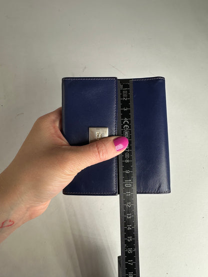 Vintage Celine Paris Leather Wallet Blue