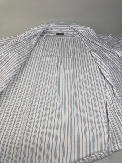 Vintage Dior Men's Cotton Stripe Shirt Pastel White M