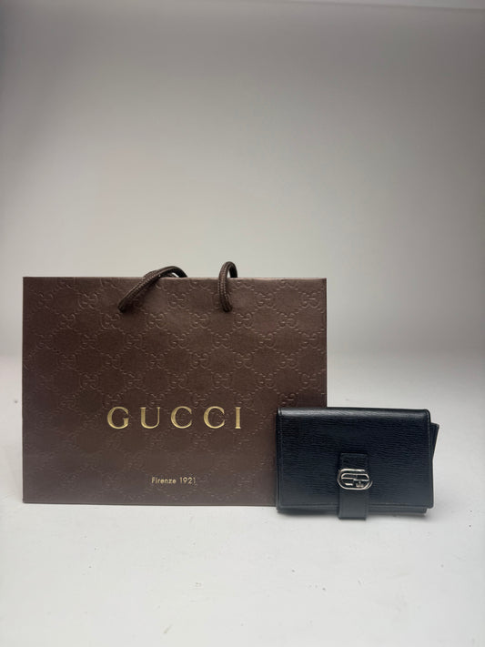 Vintage Gucci Leather Cardholder Black
