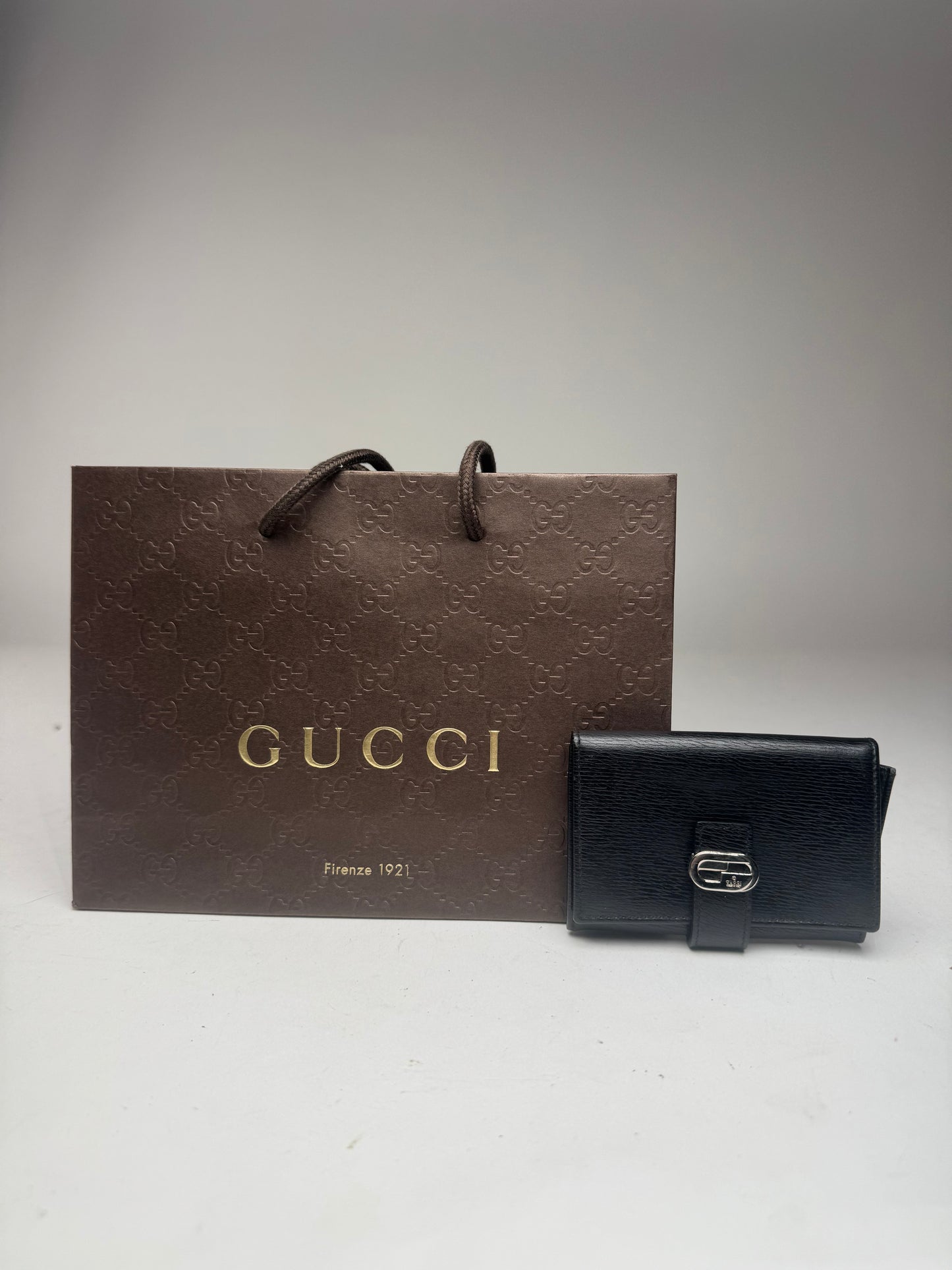 Vintage Gucci Leather Cardholder Black