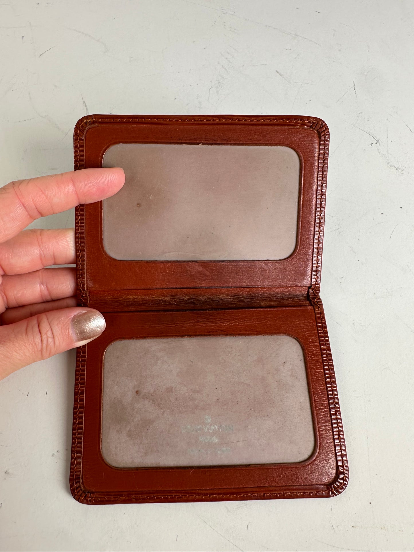 Vintage Louis Vuitton Epi Leather Card Holder Red Gold