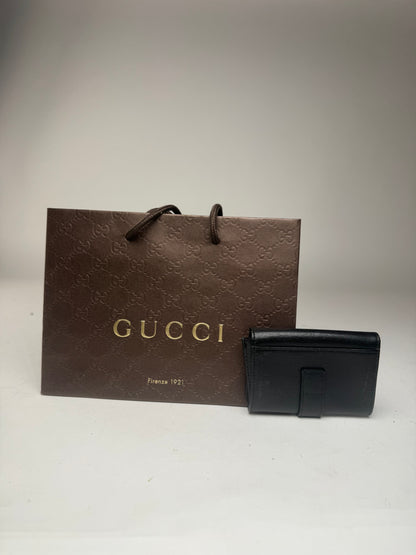 Vintage Gucci Leather Cardholder Black